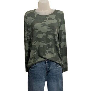 Green Camo Long Sleeve Top